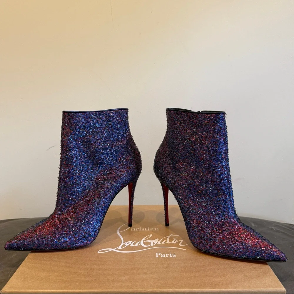 Christian Louboutin So Kate Starlight Lurex Booties, 39.5 - Picture 11 of 12